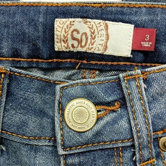 SO Womens Straight Leg Jeans Size 3 Medium Wash - Picture 5 of 8